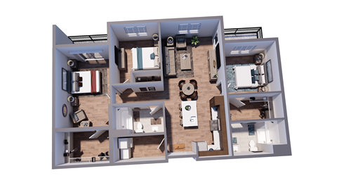 3 bed 2 bath UNIT C2  at The Virginia, Seguin, TX 78155